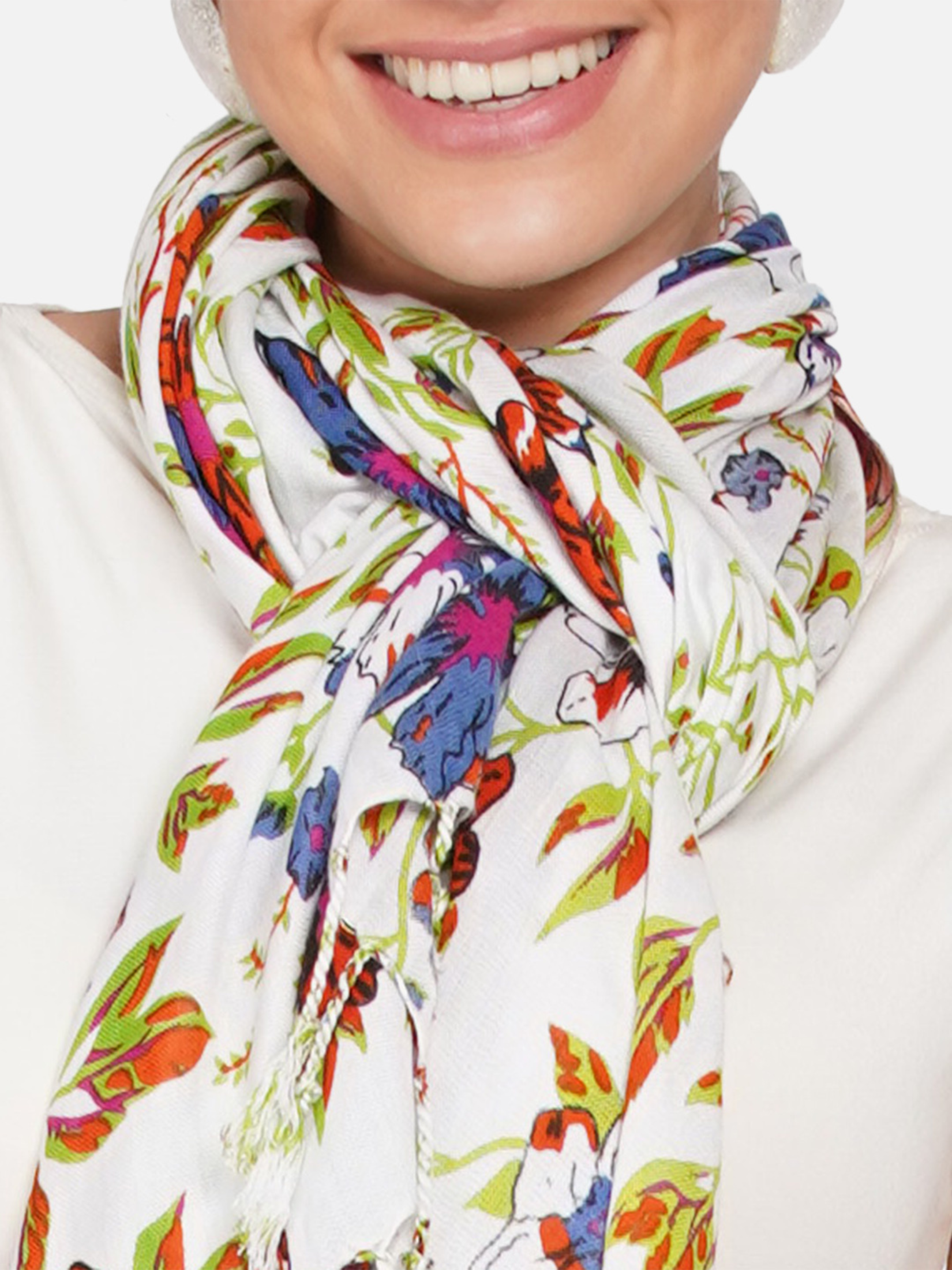 AFRICAN FLORAL PRINT SCARF
