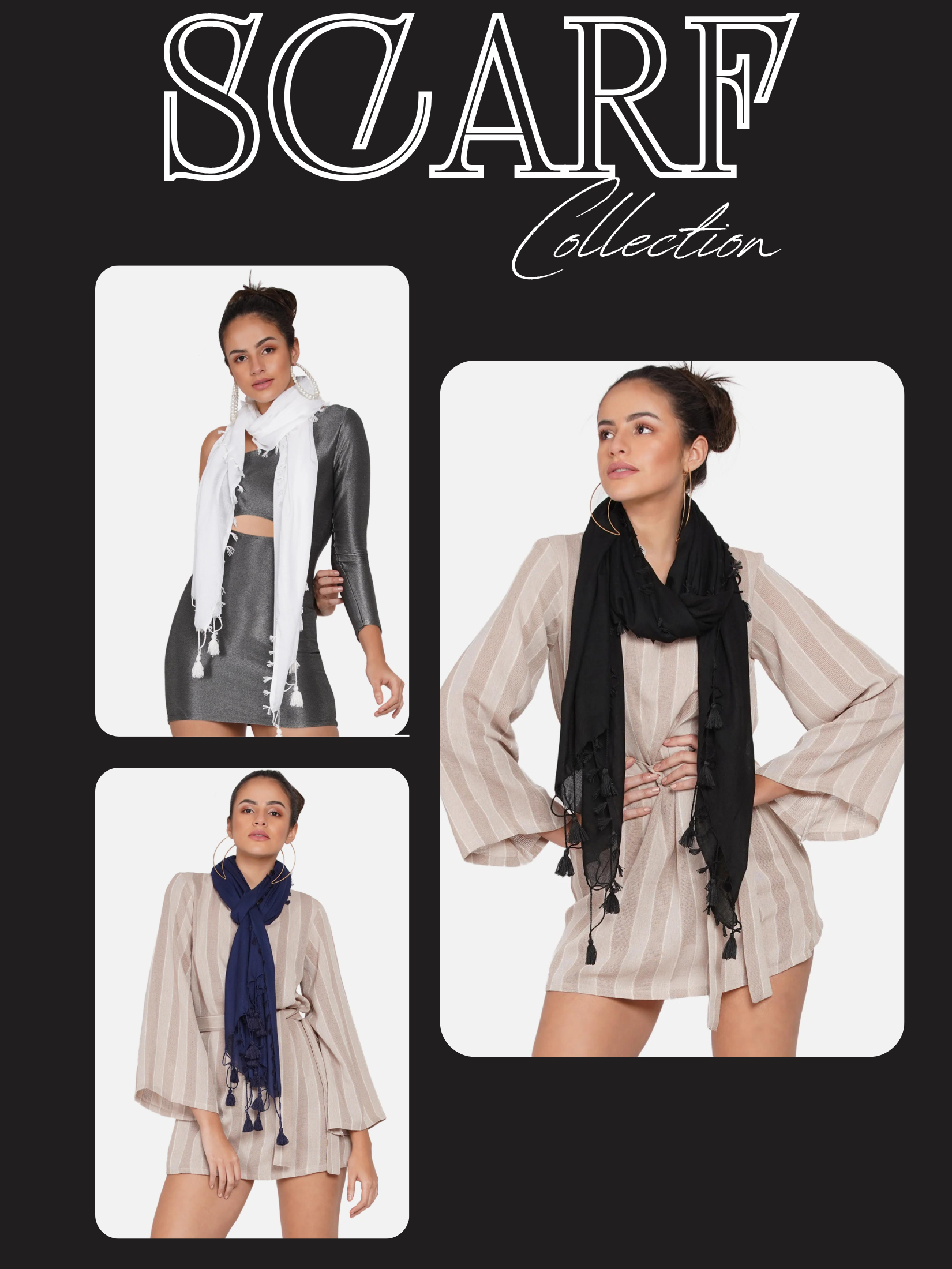 GET 3 SOLID SCARVES FOR JUST RS 1499